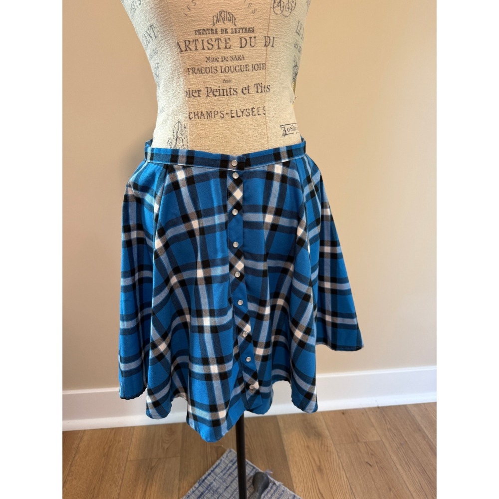 Dixxon Flannel Blue/Black full Skirt Size L